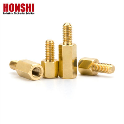 Dispositivos de separación de PCB personalizados de latón con rosca Hexagon Studs M2.5 M3 M6 Hombre Hombre Femenino