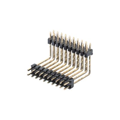 2.0mm Pitch H2.0mm Conector de encabezado de alfiler de fila única 1 - 40 alfiler de penetración en ángulo derecho