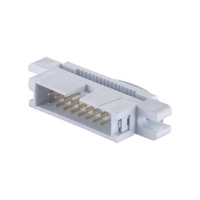Revestimiento de estaño de oro 2.54mm Caja de cabezal PBT latón 6P - 64P IDC Board To Wire Connector