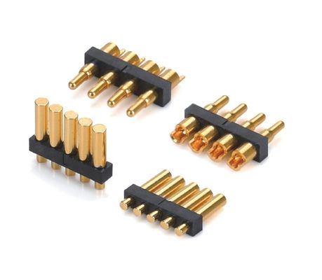 DC12V Pogo Pin Connector 2.54mm 2pin macho con tapa Pogopin fila única en ángulo derecho