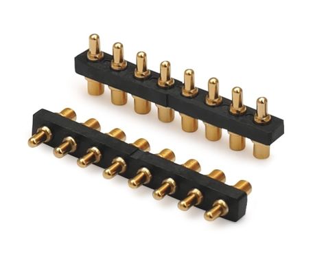 2.54mm Pitch Hombre 5 pines de conector de PCB de resorte cargado Pogo Pin conector Tipo de inmersión