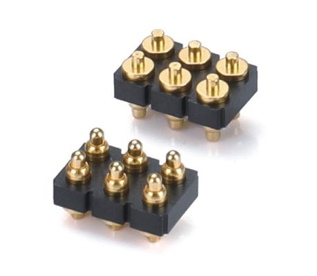 2.54mm H3.5mm 12pin Conector de pines de Pogo masculino Dual Row negro de plástico recto de la placa de circuito impreso