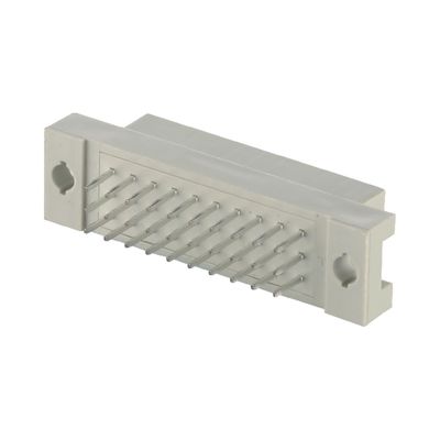 Din 41612 30 pines de ángulo derecho conector de pines masculinos a través del agujero 3 filas PCB vertical