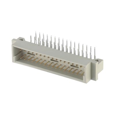 Din 41612 30 pines de ángulo derecho conector de pines masculinos a través del agujero 3 filas PCB vertical