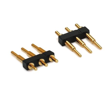 3.0 mm de anchura 3pin Revestido de oro SMT Tipo de automóvil de latón Pogo Pin conector para PCB