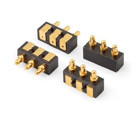 2.5mm 3 Pin Conector de pines Pogo cargado con resorte para aplicaciones automotrices Voltado nominal 1A