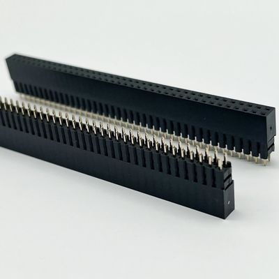2.54mm Pitch Conector de cabecera femenino 8.5mm altura doble fila 180 grados de inmersión para PCB