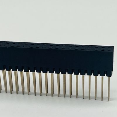 2.54mm Pitch Conector de cabecera femenino 8.5mm altura doble fila 180 grados de inmersión para PCB