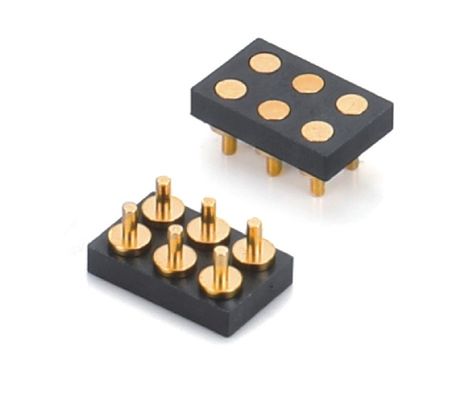 2.5mm 4 Pin Pogo conector H3.5mm SMT Tipo de oro Revestido de latón Pogo conector