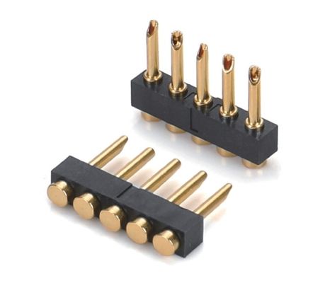 2.5mm 4 Pin Pogo conector H3.5mm SMT Tipo de oro Revestido de latón Pogo conector