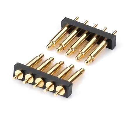 2.5mm 4 Pin Pogo conector H3.5mm SMT Tipo de oro Revestido de latón Pogo conector