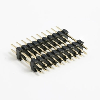 Conector de cabecera de pin de 2,54 mm personalizado de doble fila 20 pin 80 pin de empuje recto