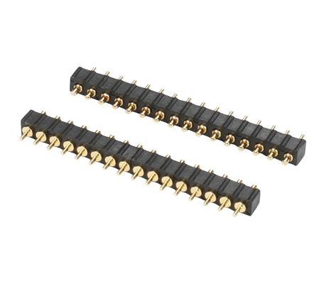 2.54mm 10 Pin Doble Fila Personalizar Pogo Pin Conector Oro Revestido SMT
