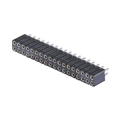 Conector de PCB con cabeza femenina mecanizada 2.54mm H7.0mm ángulo derecho doble fila 2-80pin