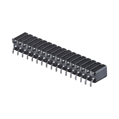 Conector de PCB con cabeza femenina mecanizada 2.54mm H7.0mm ángulo derecho doble fila 2-80pin