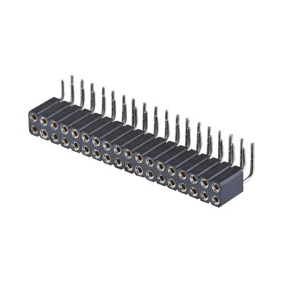 Encabezado con oro encabezado con pines mecanizados 2.54mm SMT SMD Conector de PCB de ángulo recto de doble fila