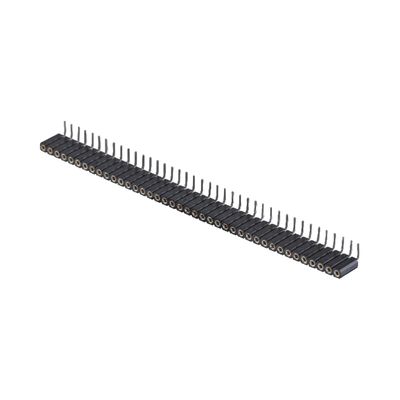 Encabezado con oro encabezado con pines mecanizados 2.54mm SMT SMD Conector de PCB de ángulo recto de doble fila