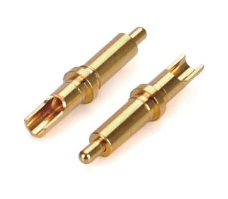Soldador masculino 9.5mm Pogo Pin Conector de latón 3.2mm altura de resorte cargado de oro