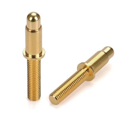 Soldador masculino 9.5mm Pogo Pin Conector de latón 3.2mm altura de resorte cargado de oro