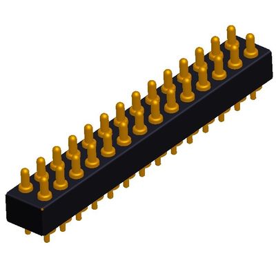 2.54mm H2.5 2x7Pin Pogo Pin Conector de latón de resorte cargado electrónico de borradura recta PCB