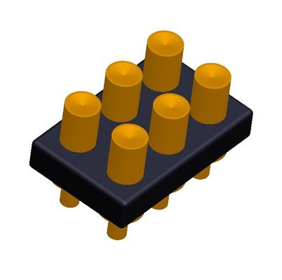 2.54mm H2.5 2x7Pin Pogo Pin Conector de latón de resorte cargado electrónico de borradura recta PCB