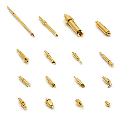 Conector de pin Pogo de latón a medida Pin de Pogo de tornillo M3 de resorte