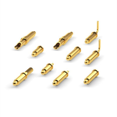 120g ± 20% de fuerza de resorte DC12V de latón Pogo Pin para conexión a través del agujero