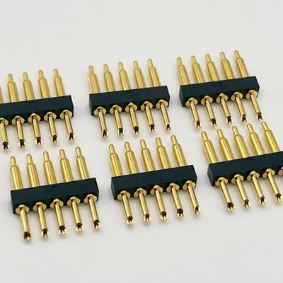 Tipo de soldadura Pogo Pin conector 2.54mm Pitch 1x5P macho de resorte cargado Pogo Pin