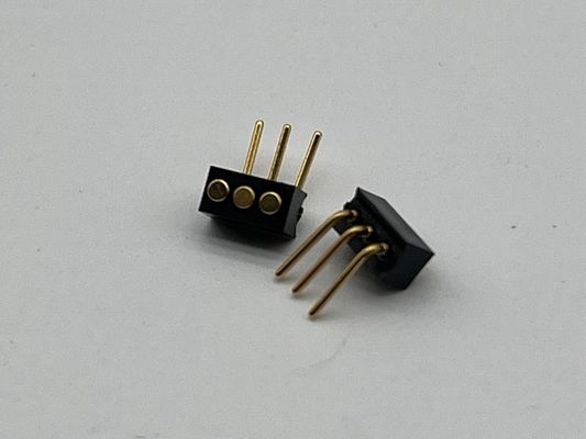 1.27mm 3pin Conector de pin Pogo de ángulo derecho tipo de bronce de resorte