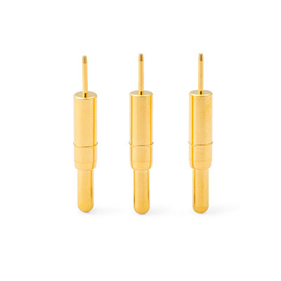 Conector de pines de latón de alta precisión C6801 Pogo, con carga de resorte, tipo "dip" con chapa de oro