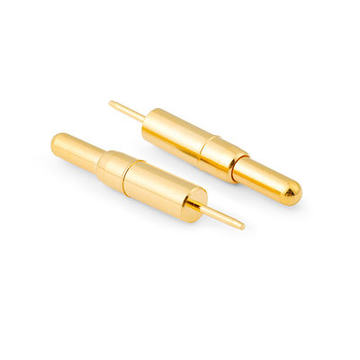 Conector de pines de latón de alta precisión C6801 Pogo, con carga de resorte, tipo "dip" con chapa de oro