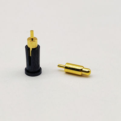 Conector de pines de latón de alta precisión C6801 Pogo, con carga de resorte, tipo "dip" con chapa de oro
