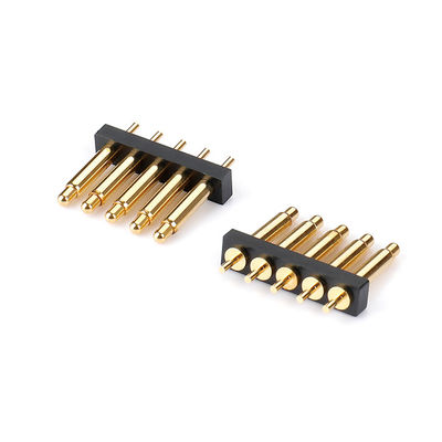 Conector de pines de latón de alta precisión C6801 Pogo, con carga de resorte, tipo "dip" con chapa de oro