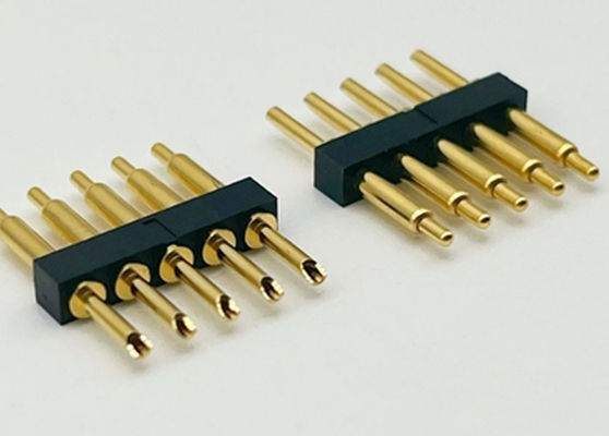 Tipo de soldadura Pogo Pin conector 2.54mm Pitch 1x5P macho de resorte cargado Pogo Pin
