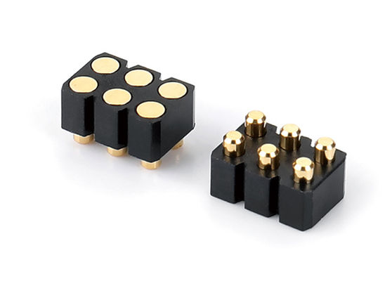 6 Pin Pogo Pin conector con contacto de resorte fácil mantenimiento y reemplazo