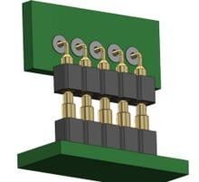 6 Pin Pogo Pin conector con contacto de resorte fácil mantenimiento y reemplazo