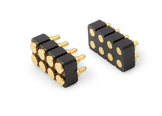 Conector de 6 pines Pogo Pin femenino y conector de contacto de resorte para SMD Pcb personalizable
