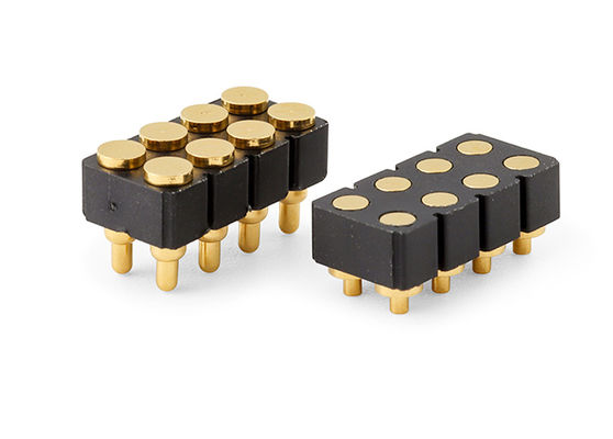 Conector de 6 pines Pogo Pin femenino y conector de contacto de resorte para SMD Pcb personalizable
