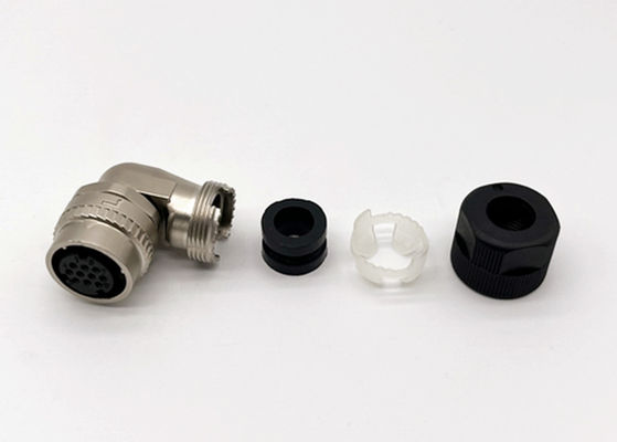 Conector circular CM10 de bloqueo por un toque 2 pin 10 pin de ángulo derecho