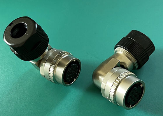 Conector circular CM10 de bloqueo por un toque 2 pin 10 pin de ángulo derecho