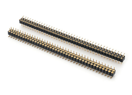 2.0 mm Cabeza de pin redonda masculina Conector de PCB de doble fila Cabeza de pin mecanizada