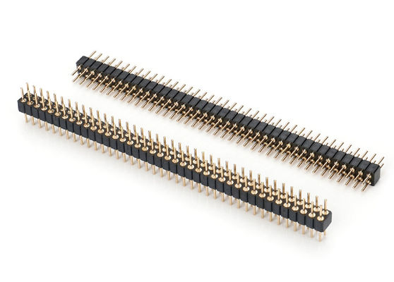 2.0 mm Cabeza de pin redonda masculina Conector de PCB de doble fila Cabeza de pin mecanizada