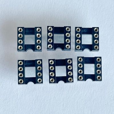 2.54mm 8 Pin IC conector de toma de corriente femenino cabeza de pin recto PBT material de aislamiento negro