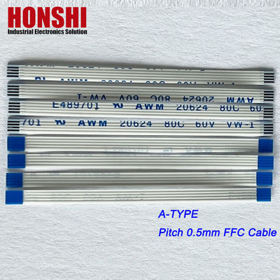 Ffc cable plano personalizado Awm 20624 80c 60v Vw-1 4 6 8 12 15 22 32 40 68 Cable pin Ffc Fpc
