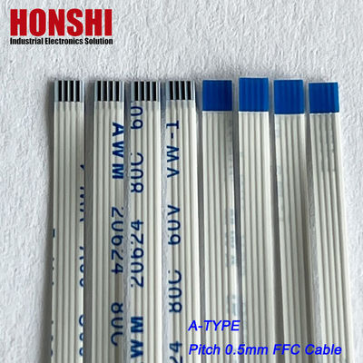 Conectores Flex Flat AWM 20624 0.5mm Pitch 4 Pin Flexible Flat Ribbon Cable Asamblea