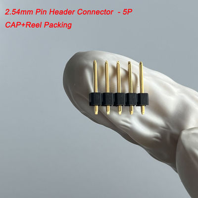 2.54mm Pitch Pin Header Connector 5 Pin Directo con Cap Conector de tabla a tabla