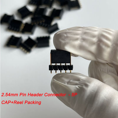 2.54mm Pitch Pin Header Connector 5 Pin Directo con Cap Conector de tabla a tabla