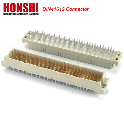 DIN 41612 Cuatro filas en línea 128 pines DIN41612 conector PCB de latón Aplicación actual