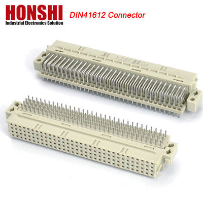 DIN 41612 Cuatro filas en línea 128 pines DIN41612 conector PCB de latón Aplicación actual