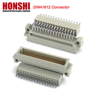 DIN 41612 Cuatro filas en línea 128 pines DIN41612 conector PCB de latón Aplicación actual